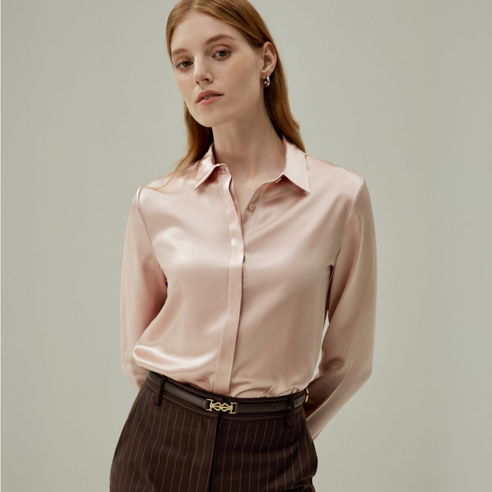 Lilysilk Blush Silk Button-Down Shirt